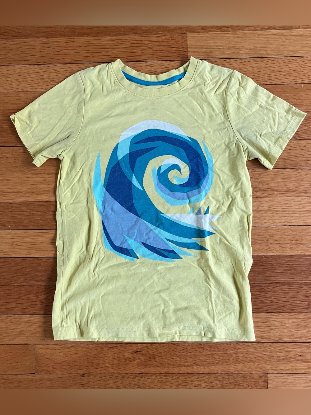 Tea Collection Yellow Wave Ocean Cotton Summer Tee T-Shirt 12